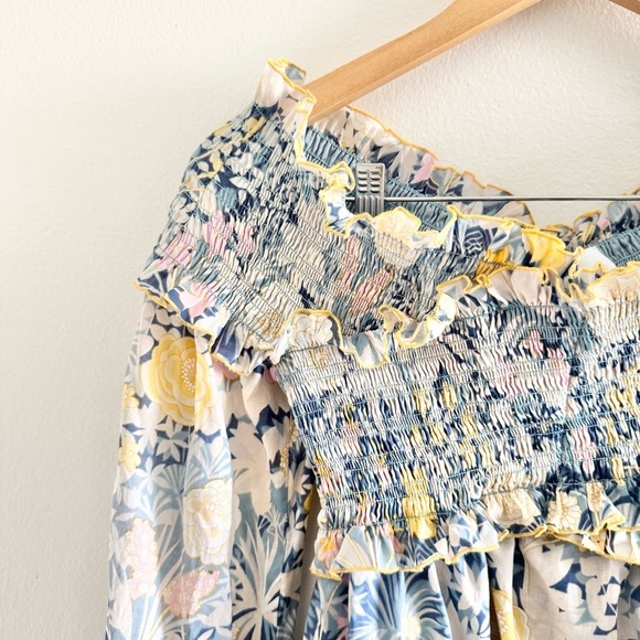 Alice McCall Love Shakin Floral Long Sleeve Smocked Top size 2 - Picture 4 of 10